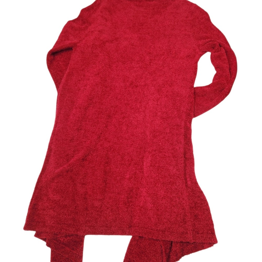 Barefoot Dreams Size S/M Red Cozy Chic Ultra Lite Open Front Cardigan Sweater - Picture 10 of 12